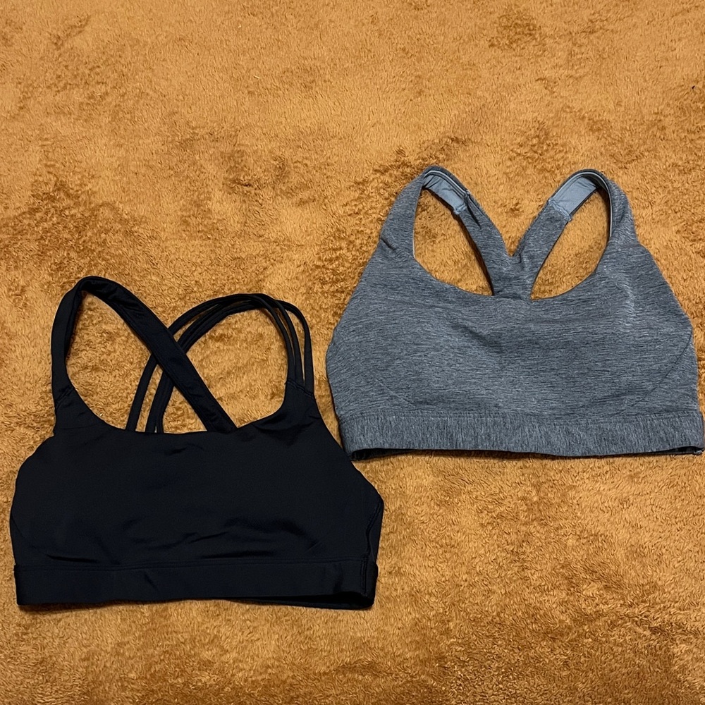 Athleta Black and Gray Sports Bra Bundle